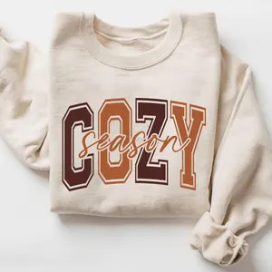 Cozy Season Sweatshirt, Fall Aesthetic Sweater, Pumpkin Spice Shirt, Cute Autumn Outfit, Neutral ... | Etsy (Global)