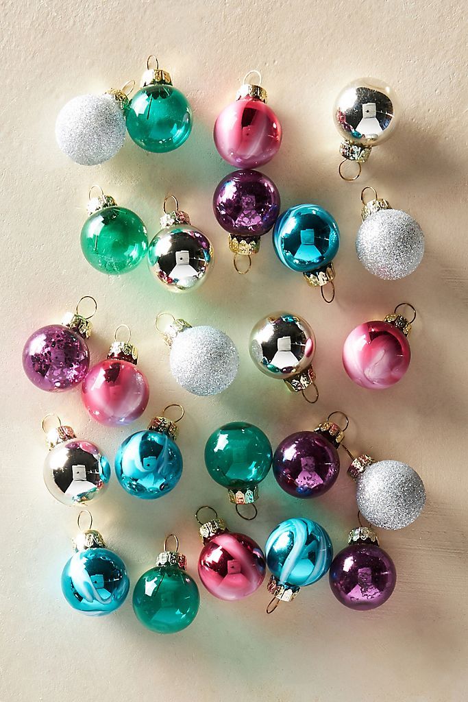 Merry and Bright Mini Ornaments, Set of 24 | Anthropologie (US)