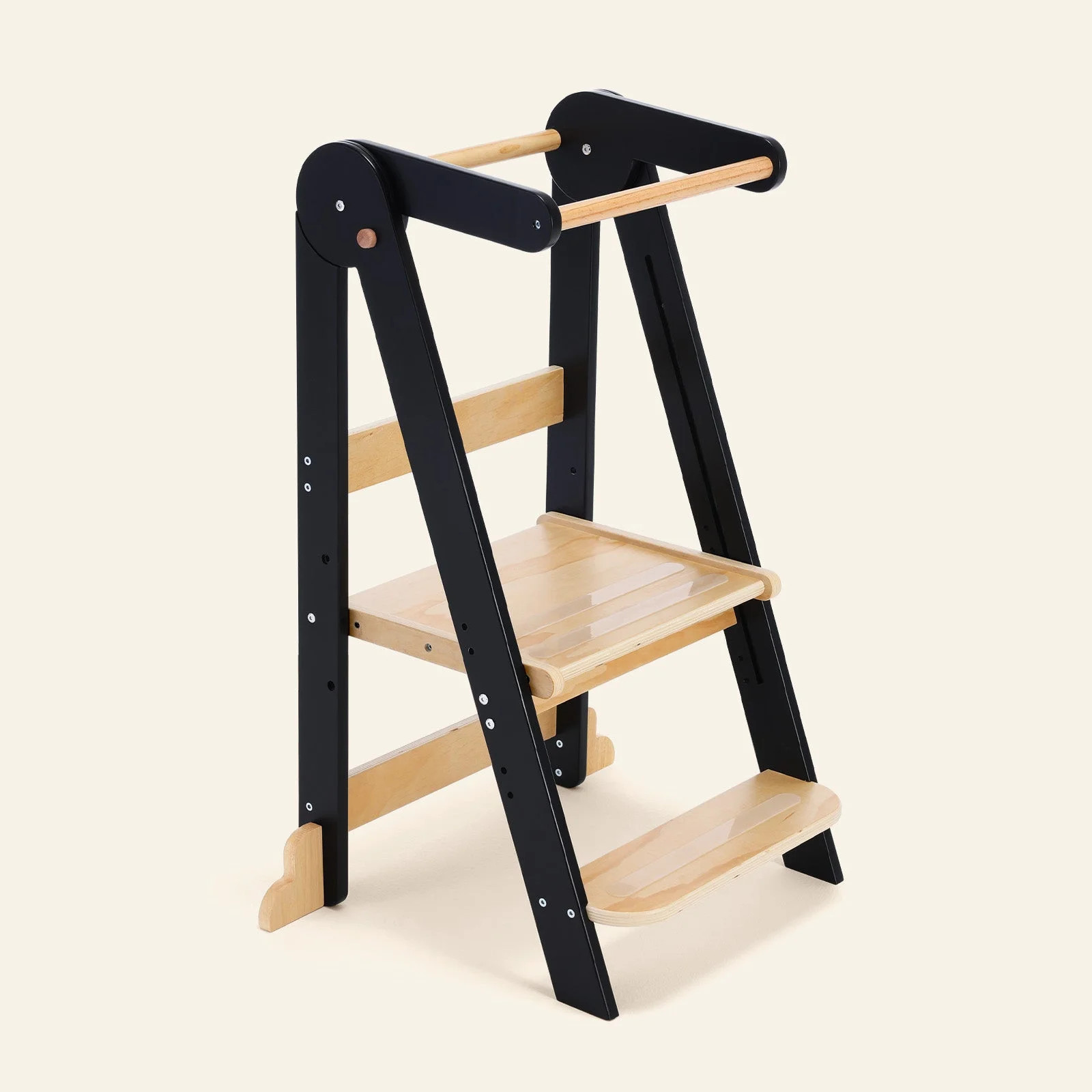 HARPPA Foldable Toddler Kitchen Tower, Standing Tower for Kids Age 1.5-6 Years, Black - Walmart.c... | Walmart (US)