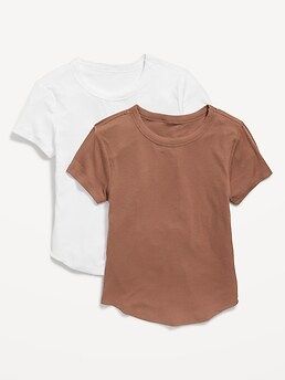 Short-Sleeve UltraLite Cropped Rib-Knit T-Shirt 2-Pack for Women | Old Navy (US)