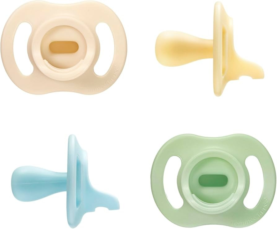 Tommee Tippee Ultra-Light StayPut Pacifier, One-Piece Silicone Design, 0-6m, 4 Pack | Amazon (US)