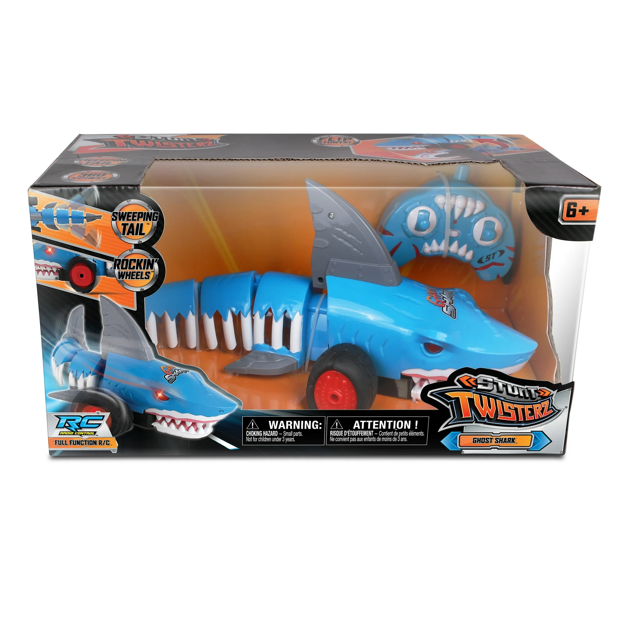 NKOK Stunt Twisterz RTR Ghost Shark RC w/ Sweeping Tail & Rockin' Wheels | Walmart (US)