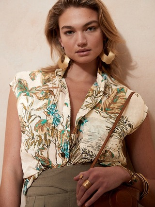 Ramie Safari Shirt | Banana Republic (US)