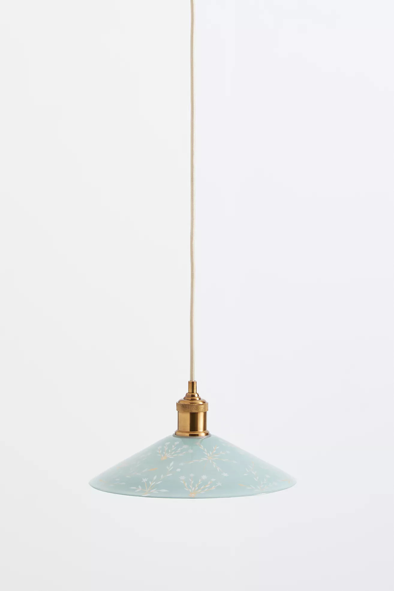 Painted Leaf Glass Pendant | Anthropologie (US)