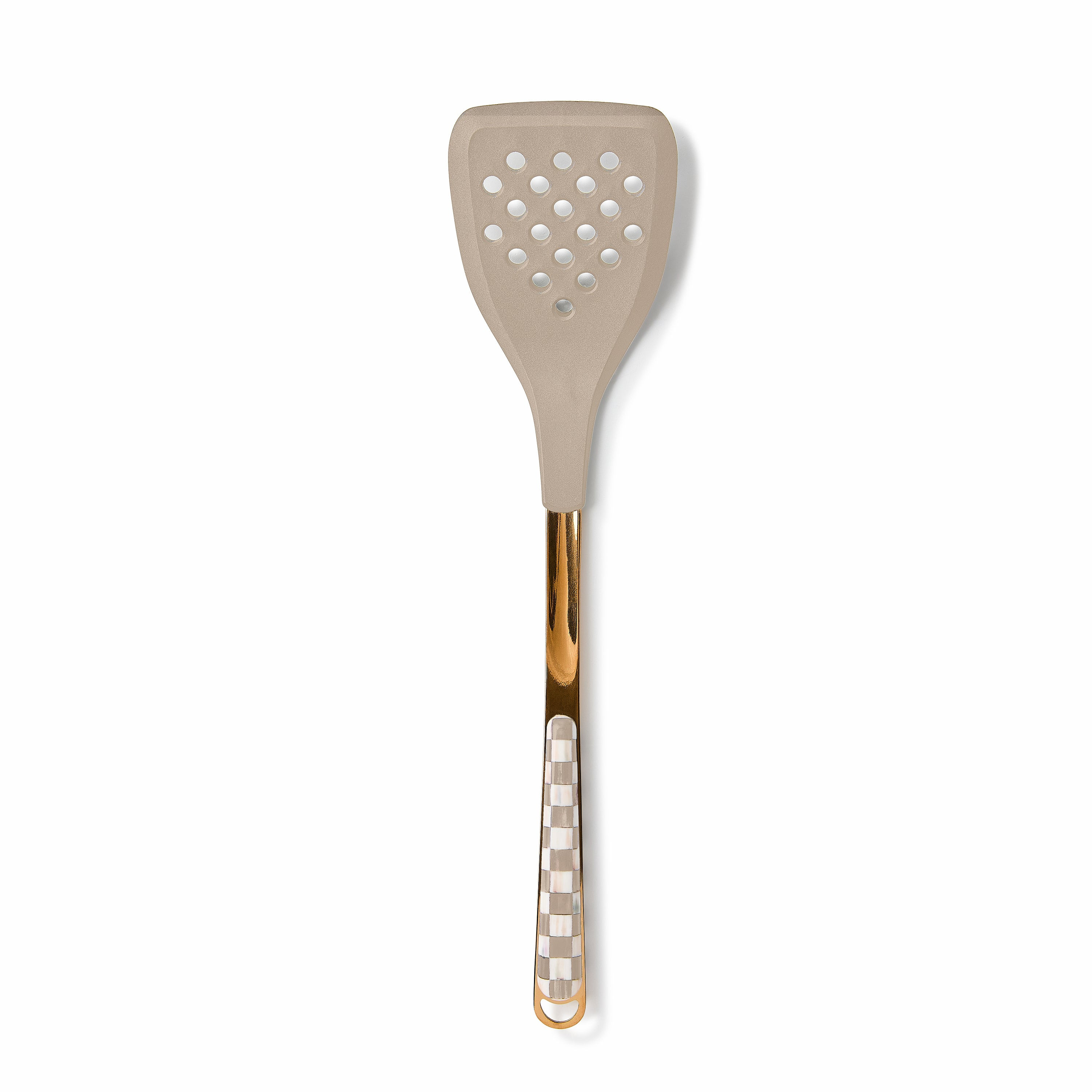 MacKenzie-Childs Mocha Check Slotted Spatula | MacKenzie-Childs