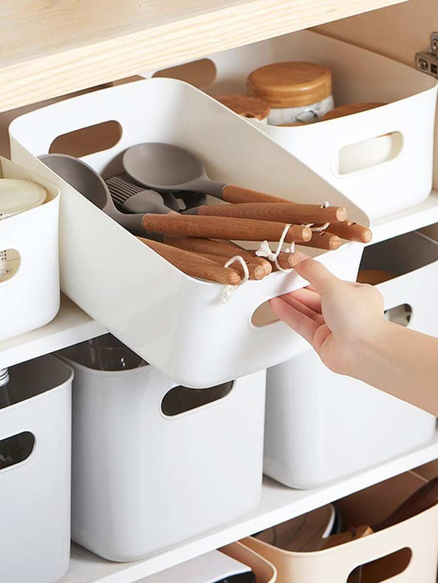 1pc Simple Style Large Capacity Storage Box For Kitchen Utensil, Cutlery, Also For Home, Underwea... | SHEIN
