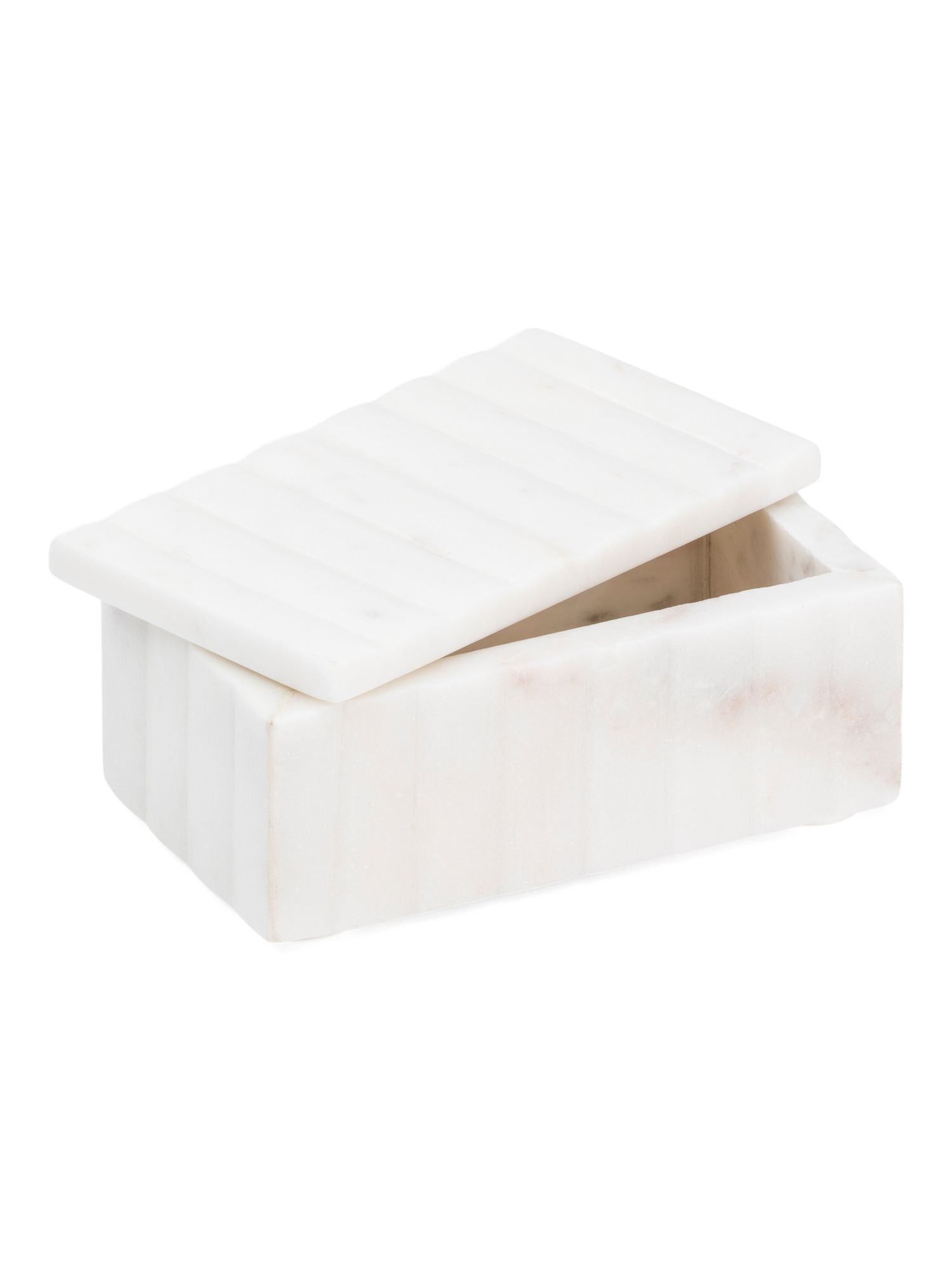 7x3 Ridged Marble Decorative Box | Marshalls