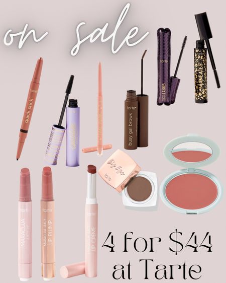 Tarte sale! 4 for $44 great for stocking stuffers! 
| makeup | beauty | Tarte | sale | makeup sale | mascara | blush | lipstick | lipgloss | stocking stuffers for her | sale alert | sale | deals | daily deals | Christmas gifts | gifts for her | gift guide | gifts for mom | gifts for teen girls | gifts for teenagers | 
#tarte #sale 
#LTKsalealert

#LTKHoliday #LTKbeauty #LTKGiftGuide
