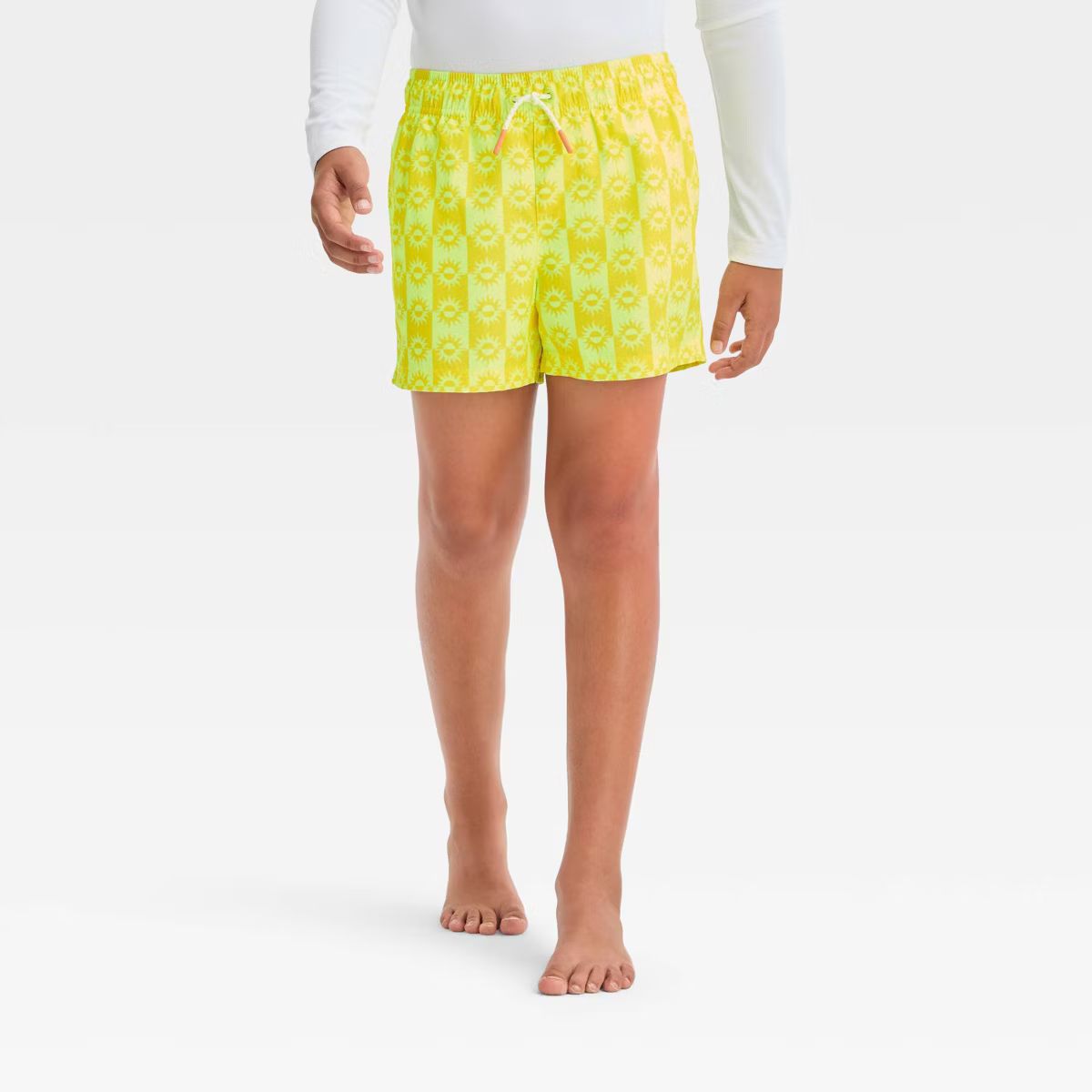 Boys' Sun Printed Swim Shorts - art class™ Yellow | Target