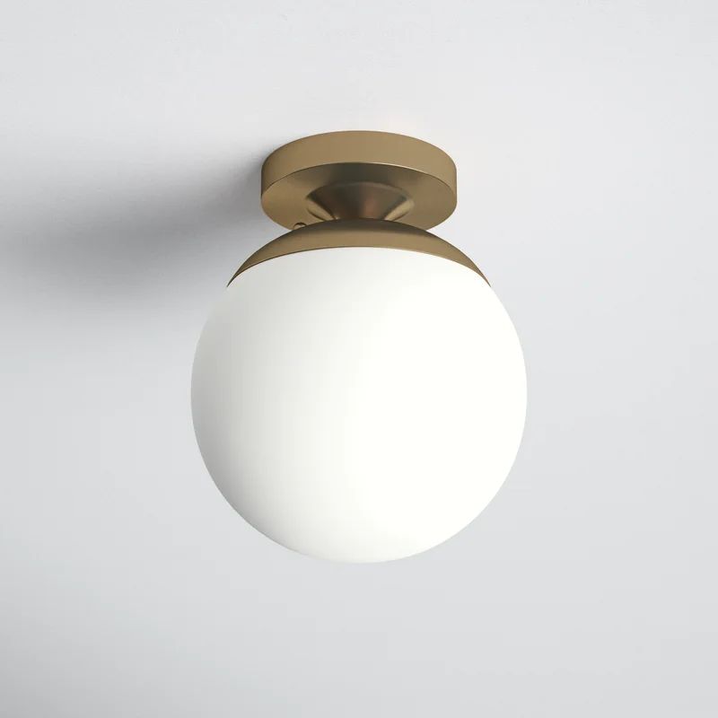 Faison 1 - Light 8'' Simple Globe Semi Flush Mount | Wayfair North America