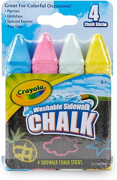 Crayola Sidewalk Chalk 4/Pkg, Multi | Amazon (US)