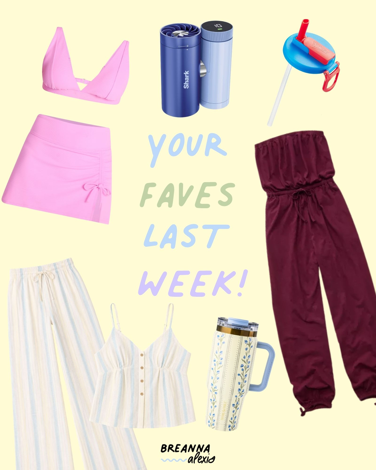 Your weekly faves are here! This Walmart swimsuit is such a great mom-friendly pick for summer, and this personal fan is a total must-have. This can straw topper makes sipping from cans so much easier, and I’m obsessed with this American Eagle jumpsuit—the color is so good. Don’t miss this floral tumbler and matching set… you won’t believe they’re from Walmart! 

 #LTKmomlife #LTKSeasonal #LTKSwim