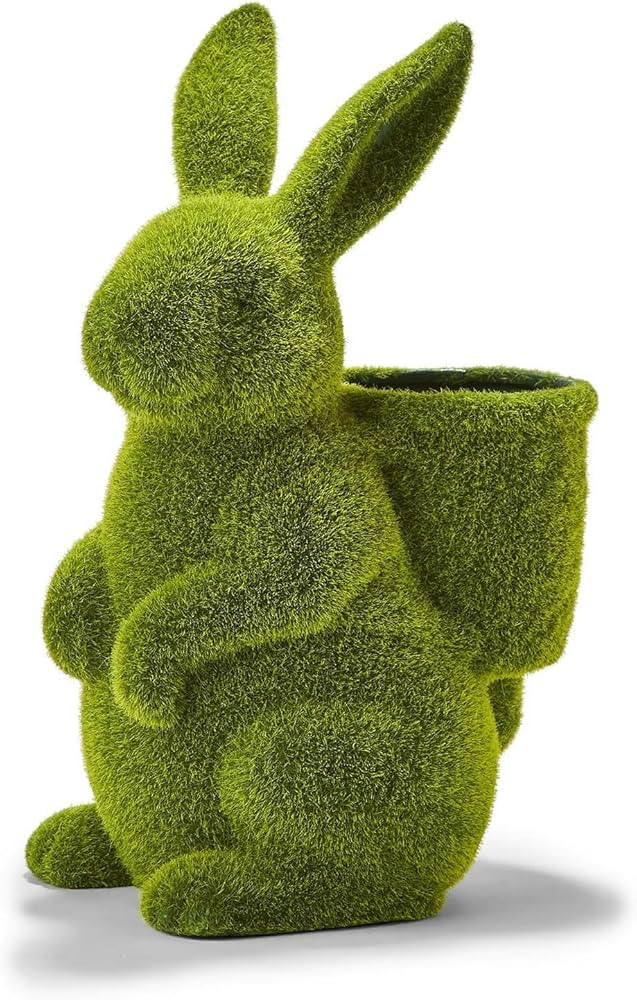Two's Company Flocked Bunny Planter | Amazon (US)