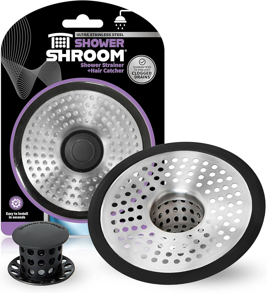 ShowerShroom SHSULT755 Ultra Revolutionary Shower Hair Catcher Drain Protector, No Size, Stainles... | Amazon (US)