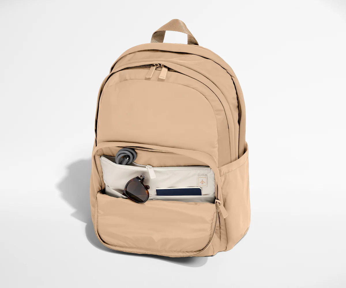 Camel Brown Large Lightweight Backpack for Travel | Away: Built for modern travel | Away