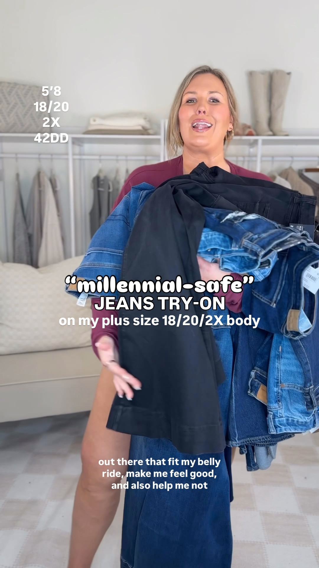 Wearing a 20 in all jeans! My top is an XXL! 

Plus size fashion, american eagle, belly friendly denim, midsize fashion, mom style, fall outfit ideas

#LTKOver40 #LTKPlusSize #LTKMidsize