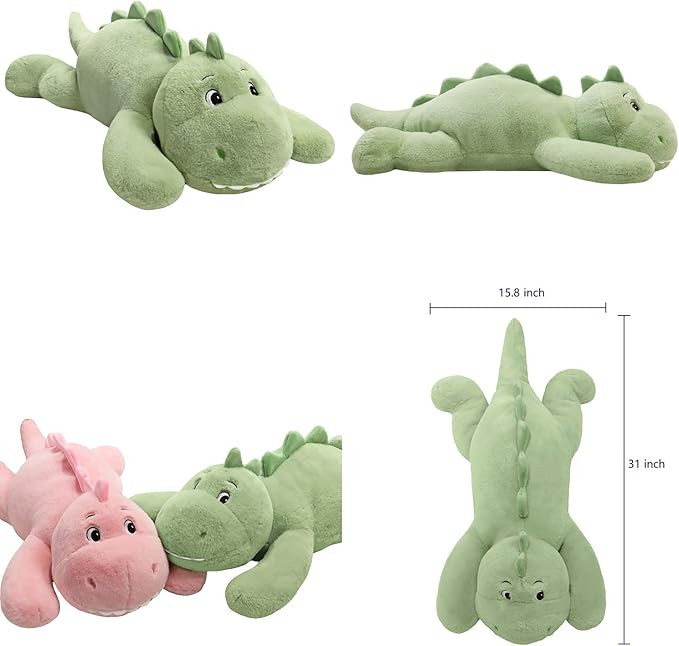 XMV 31 inch 5 lbs Dinosaur Weighted Stuffed Animals, Large Weighted Plush Animal, Cute Plush Toy ... | Amazon (US)