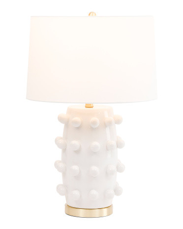 26in Dot Textured Ceramic Table Lamp | TJ Maxx