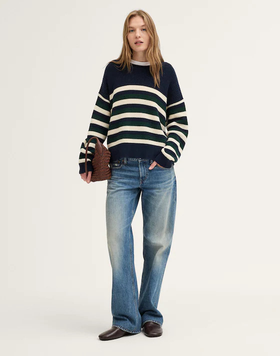 The Arden Crewneck Sweater in 100% Cotton | Madewell