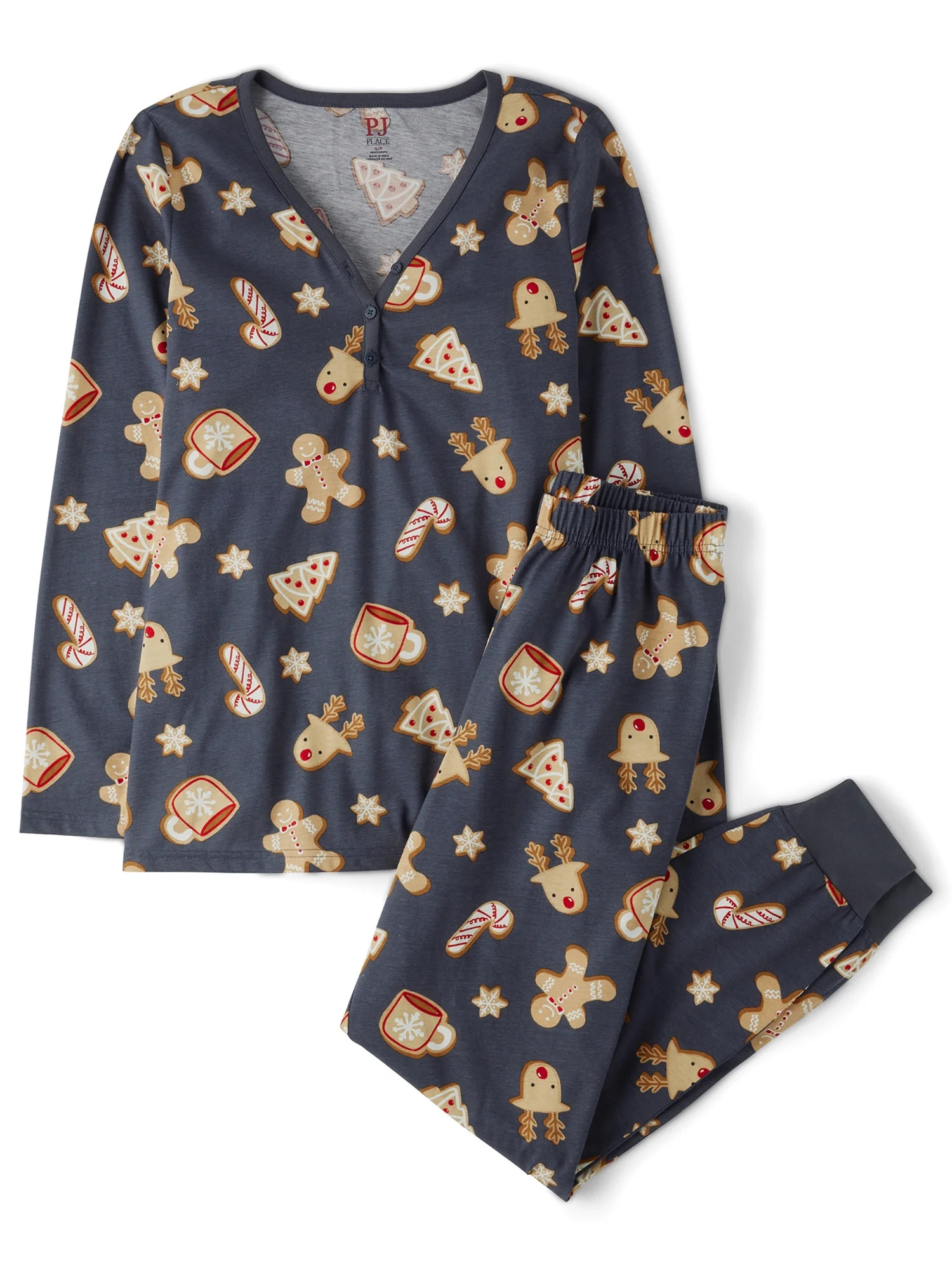 The Children's Place Women's Matching Family Gingerbread Cotton Henley Pajamas, Adult Sizes XS-3X... | Walmart (US)