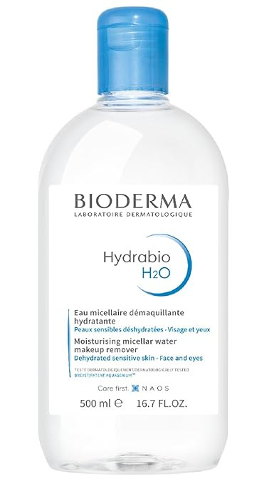 Bioderma - Hydrabio H2O Micellar Water - Face Cleanser and Makeup Remover - Micellar Cleansing Wa... | Amazon (US)
