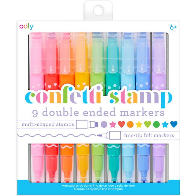 Confetti Stamp Double-Ended Markers | Maisonette