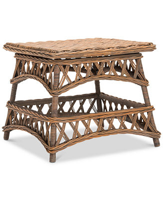 Sora Wicker Accent Table | Macy's