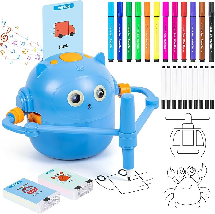 Drawing Robot for Kids, Interactive Educational Drawing Robot, Magic Painting Robot Toy with 100 ... | Amazon (US)