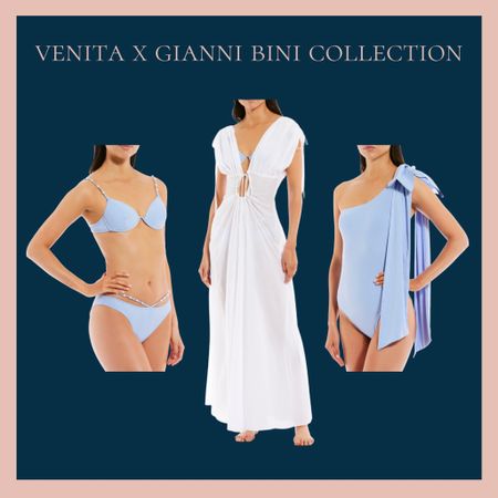 Swimwear from my Venita Aspen x Gianni Bini Dillards collab! Love the pear details 🤍