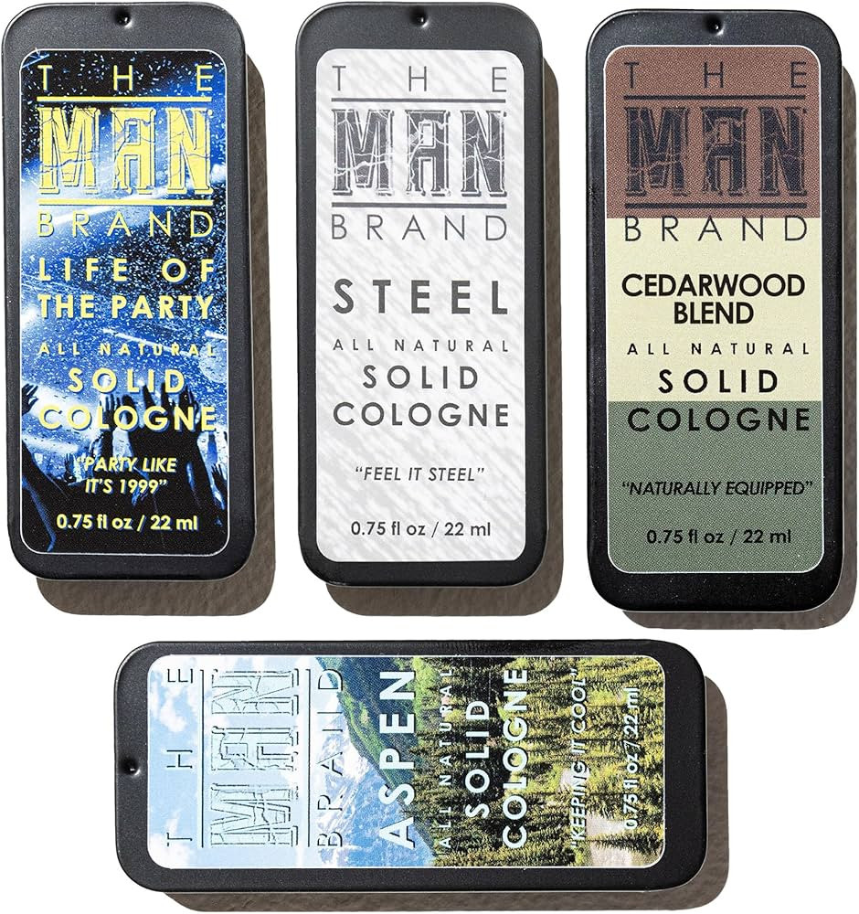 Solid Cologne Sample Set with Aspen Solid Perfume, Woodsman Solid Cologne, Steel, and Life of the... | Amazon (US)