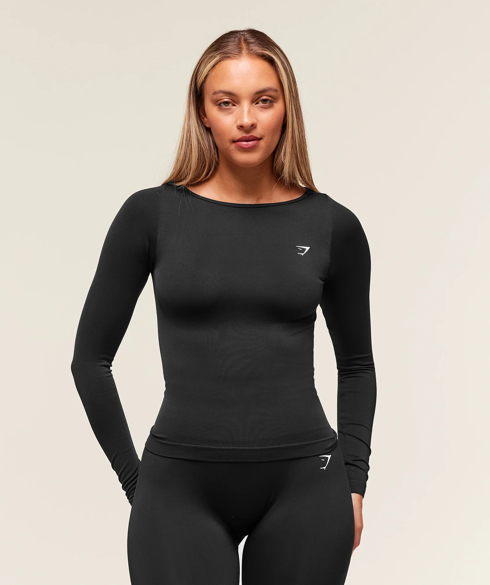 Everyday Seamless Wide Neck Long Sleeve Top | Gymshark US