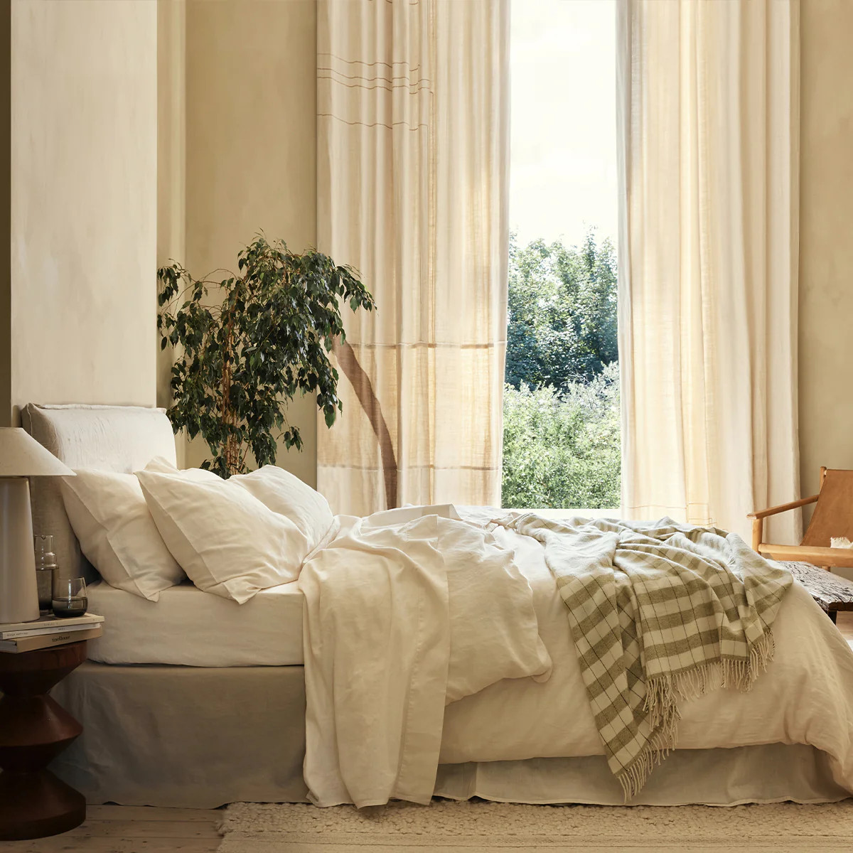 Pearl Linen Blend Duvet Cover | Piglet