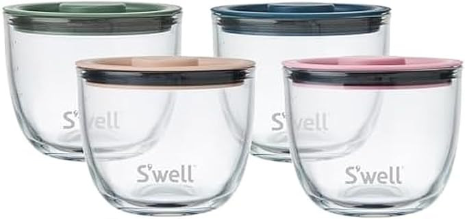 S'well 12oz Glass Prep Bowl Set of 4 For Easy Meal Prep, Vintage Pastels, Made From Durable Tempe... | Amazon (US)