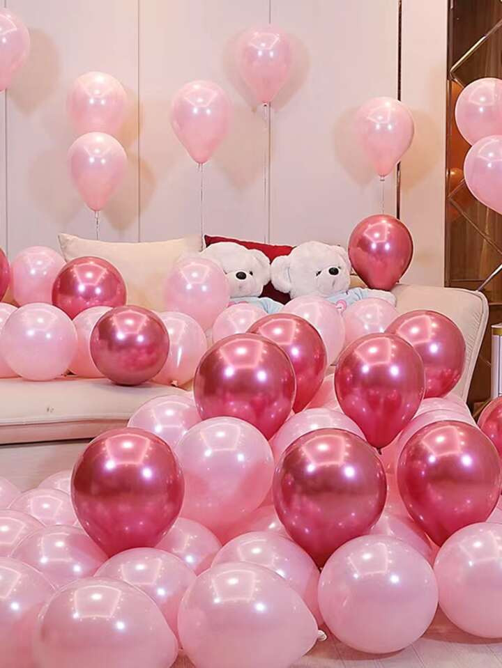25pcs Metallic Decorative Balloon, Party Decorative Balloon, For Scene Decor, Room Decor, Birthda... | SHEIN