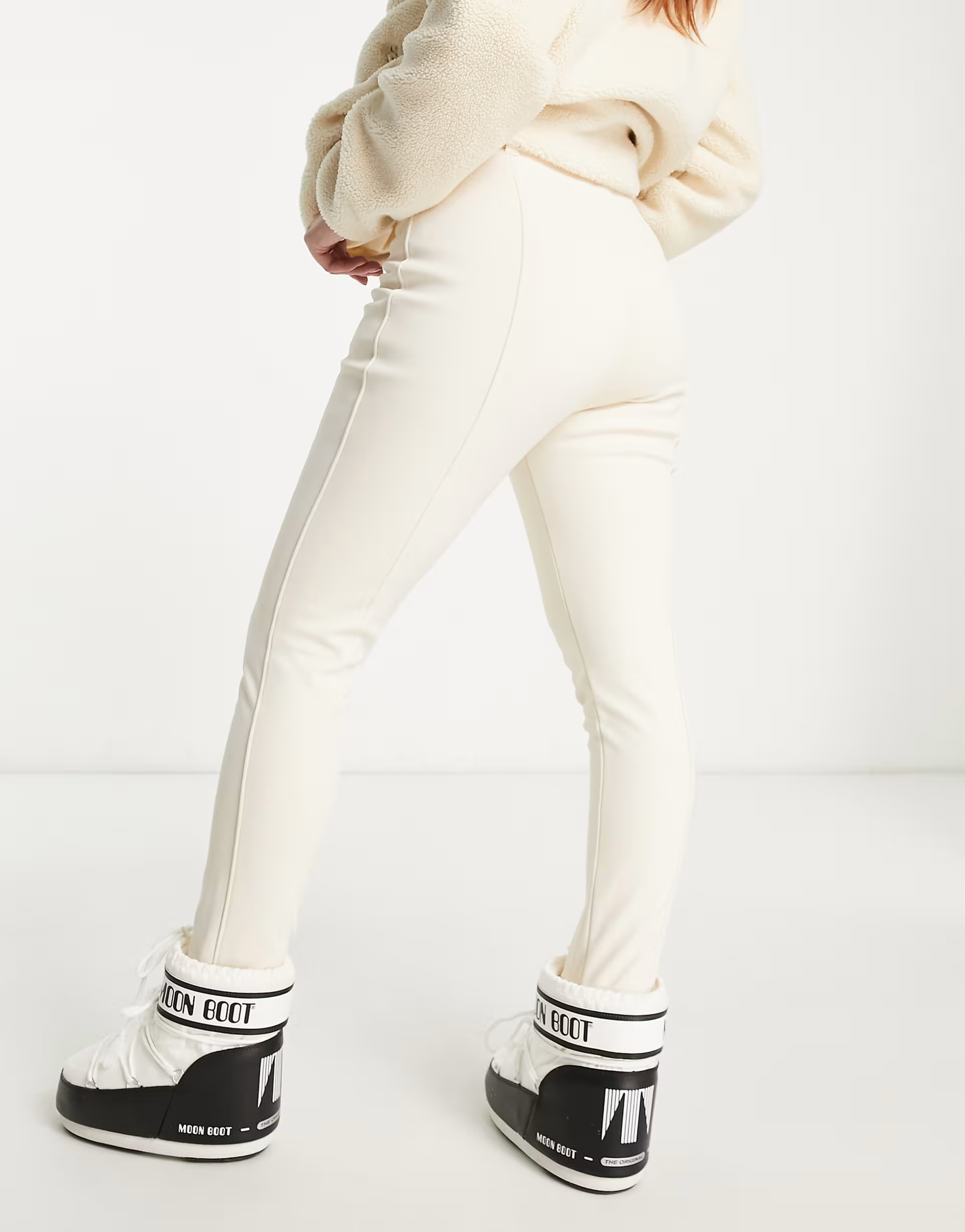 South Beach ski stirrup trousers in cream | ASOS (Global)