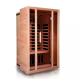 2-Person Extendable Indoor FAR Infrared Sauna Bluetooth Compatible with 6-Carbon Heaters | The Home Depot