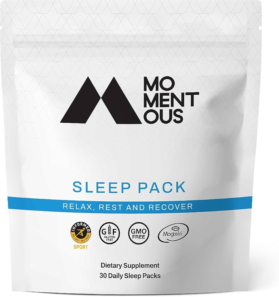 Momentous Sleep Pack Magnesium L-Threonate, Apigenin & L-Theanine, 30 Servings | Amazon (US)