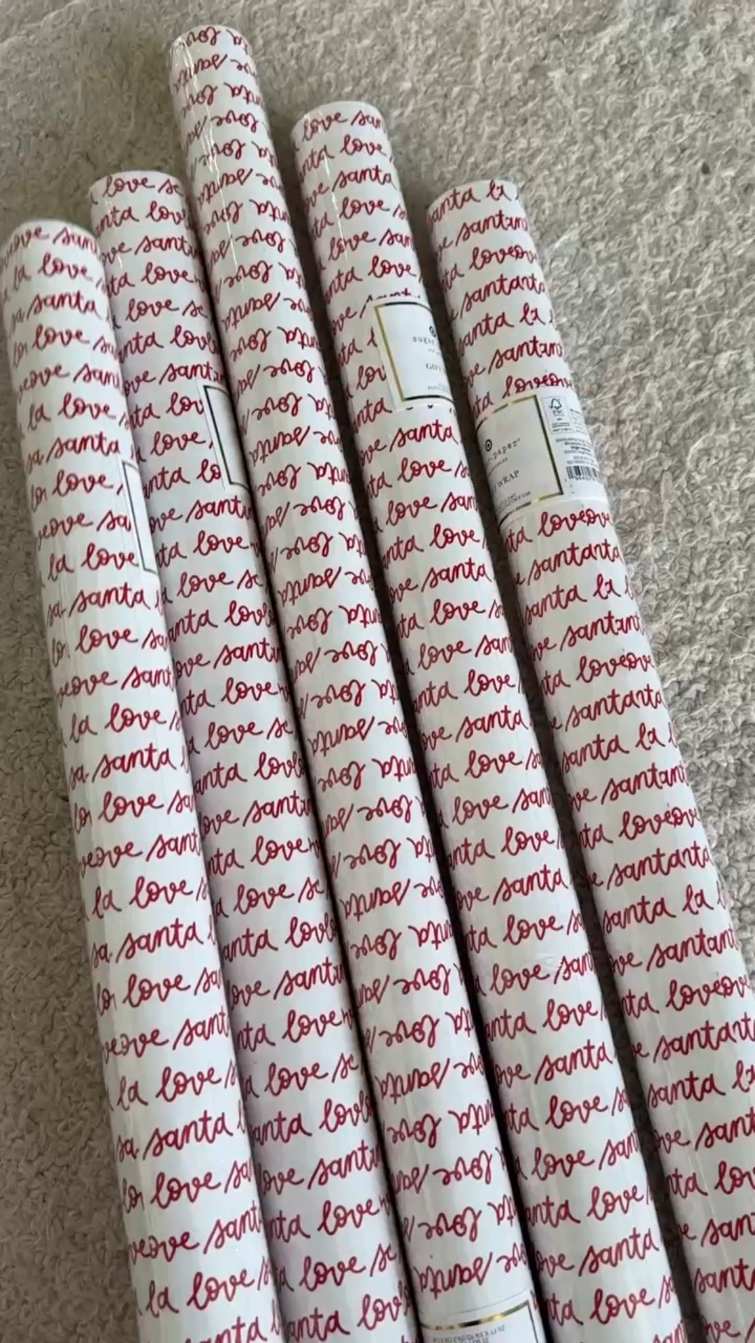 Love Santa wrapping paper is back in stock!!!!!