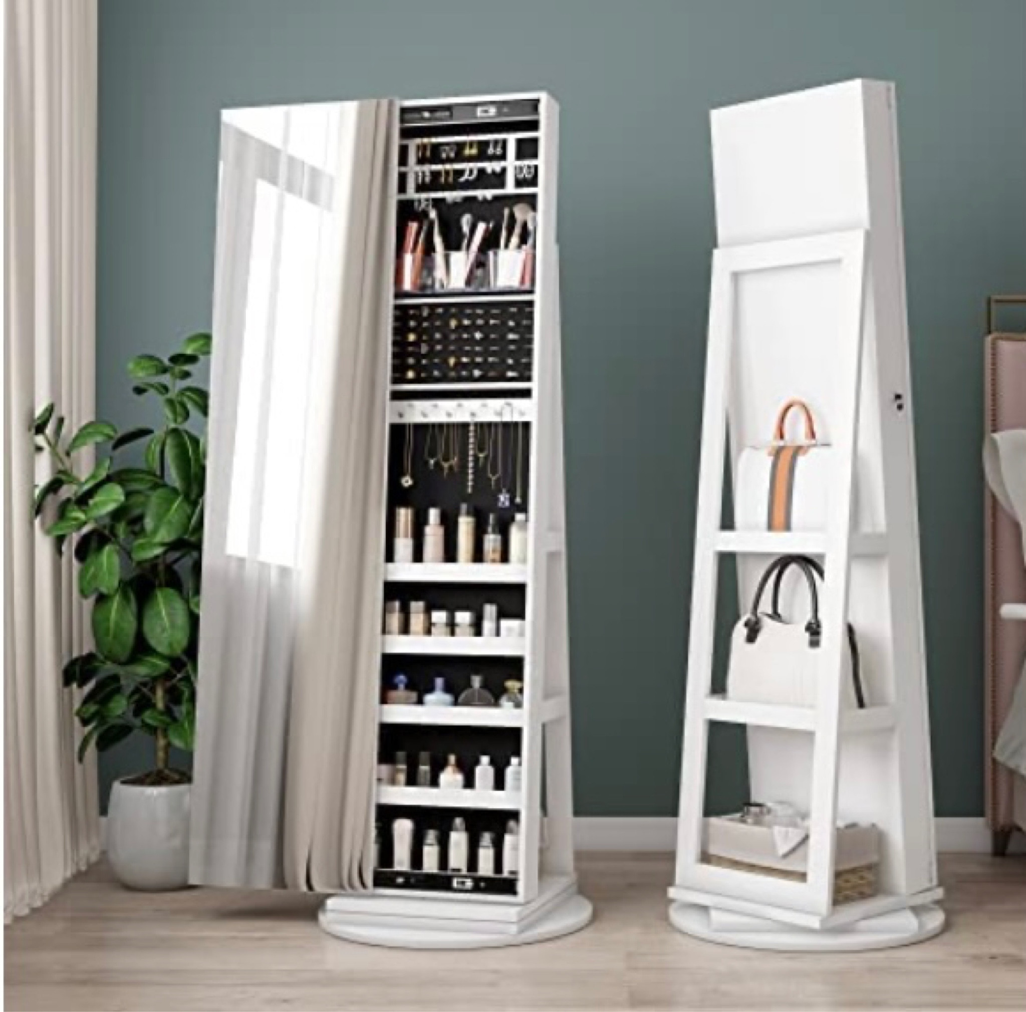 A rotating OOTD mirror, lockable jewlery box and purse holder… count me in! 

#LTKhome #LTKstyletip
