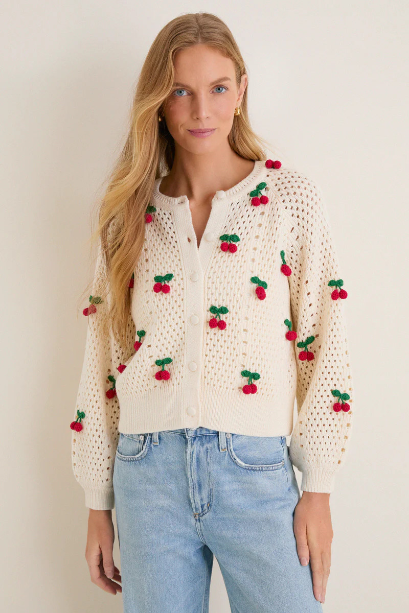 Cherry Embroidered Cora Cardigan | Tuckernuck (US)