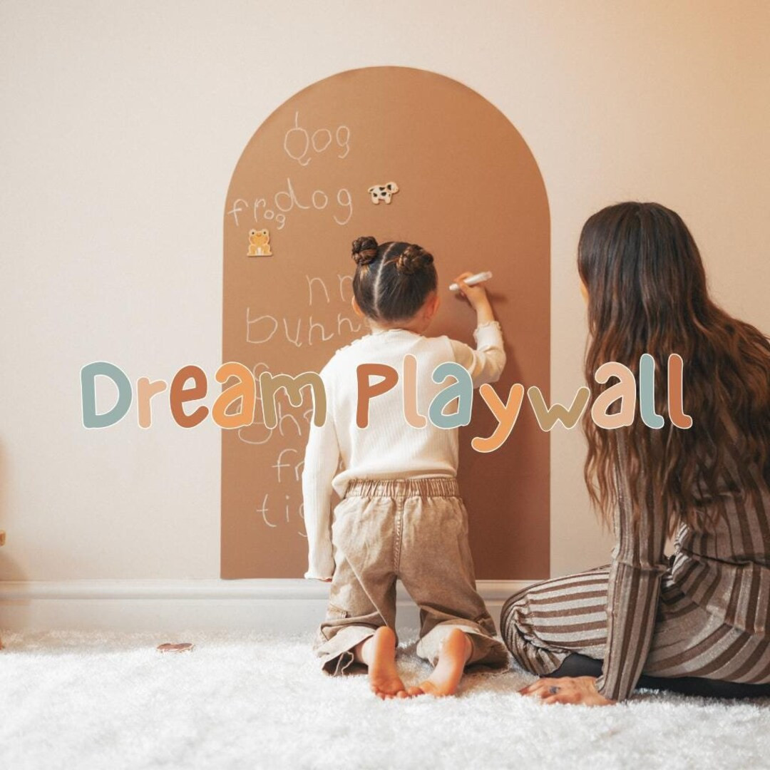 Magnetic Chalkboard Arch Wall Decal 70x110cm - Sashay Sand / Kids Room, Playroom, Montessori - Et... | Etsy (US)