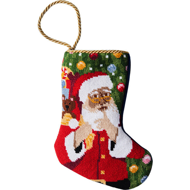 Bauble Stockings | Mini Old Saint Nick Stocking, Red | Maisonette | Maisonette
