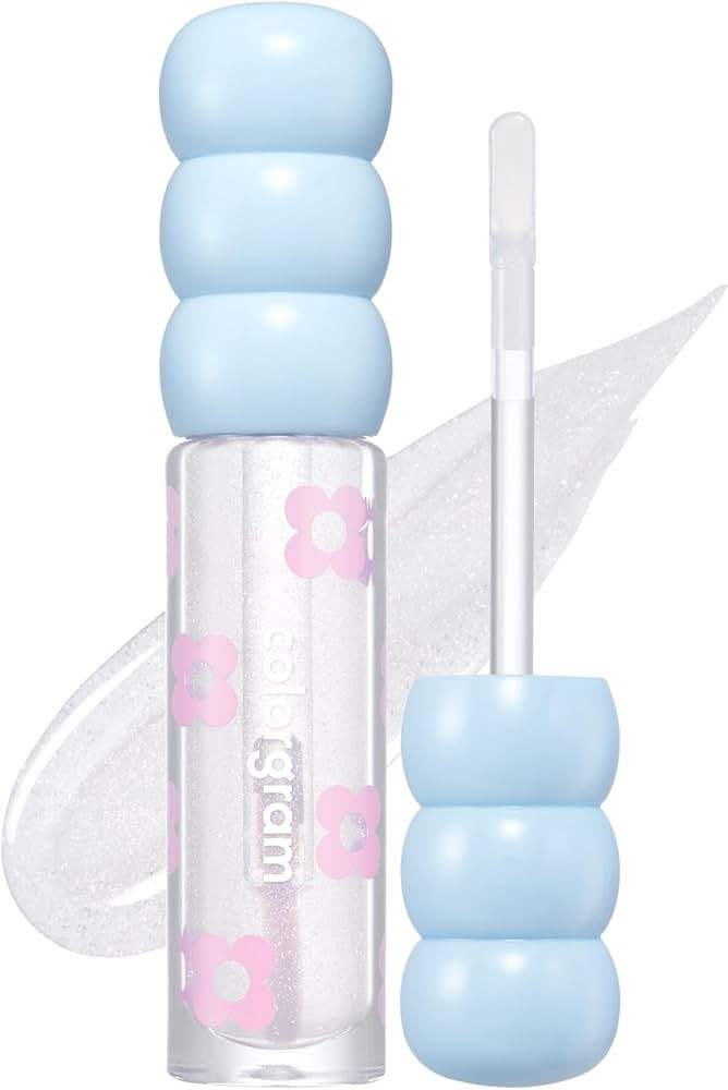 COLORGRAM Fruity Glass Tint Pearl Gloss | Glossy Transparent Dewy Lip Gloss with subtle Pink Glit... | Amazon (US)