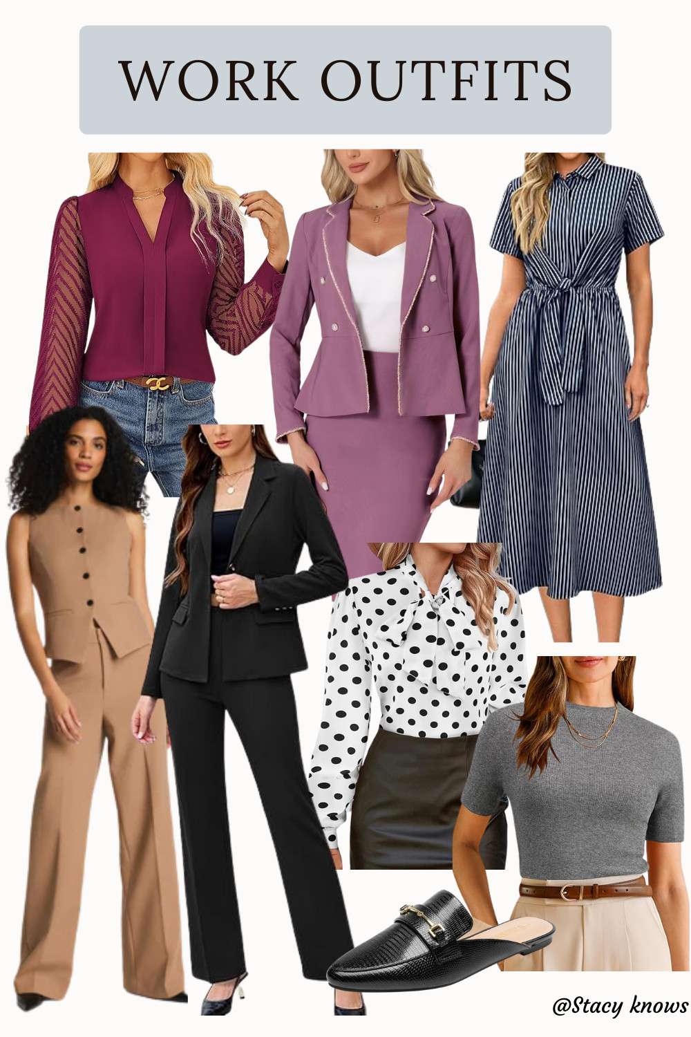 Elevate your 9-to-5 game!  Whether you’re heading into a big meeting or working from your favorite café, these work outfit finds are all about looking polished without sacrificing comfort. From tailored blazers to the perfect high-waisted trousers, I’ve curated the ultimate office-ready wardrobe. Shop the full look on my LTK! 
#LTKworkwear #OfficeOOTD #CorporateStyle #BusinessCasual #WorkOutfitInspo #CareerChic #9to5Style #OfficeChic #LTKstyletip #ProfessionalLook #PowerSuitING 

 #LTKootd #LTKActive #LTKWorkwear