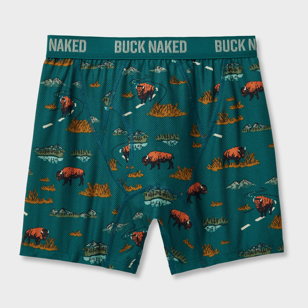 Men's Buck Naked Pattern Boxer Briefs | Duluth Trading Co.