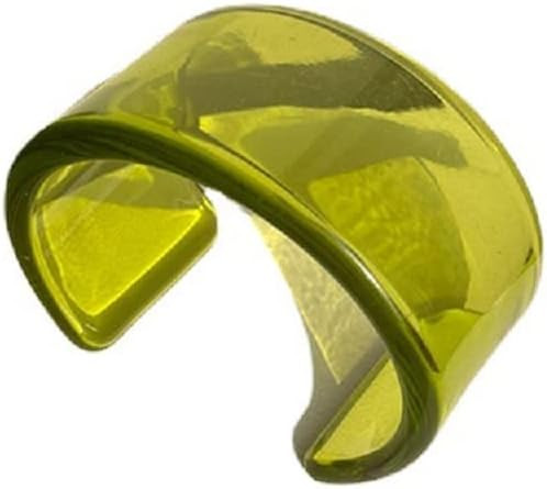 Fuqimanman2020 Colorful Transparent Acrylic Resin Geometric Cuff Bangle Open Wrap Wide Bracelet C... | Amazon (US)