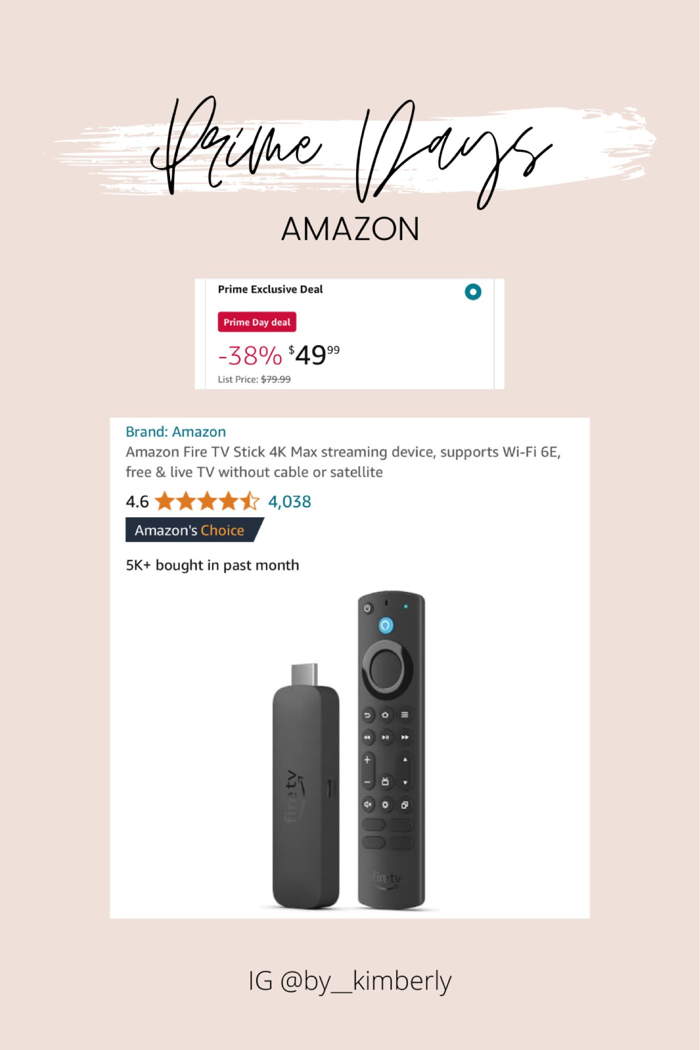 AMAZON PRIME DAY - fire stick tv 

#LTKfindsunder50 #LTKhome #LTKsalealert