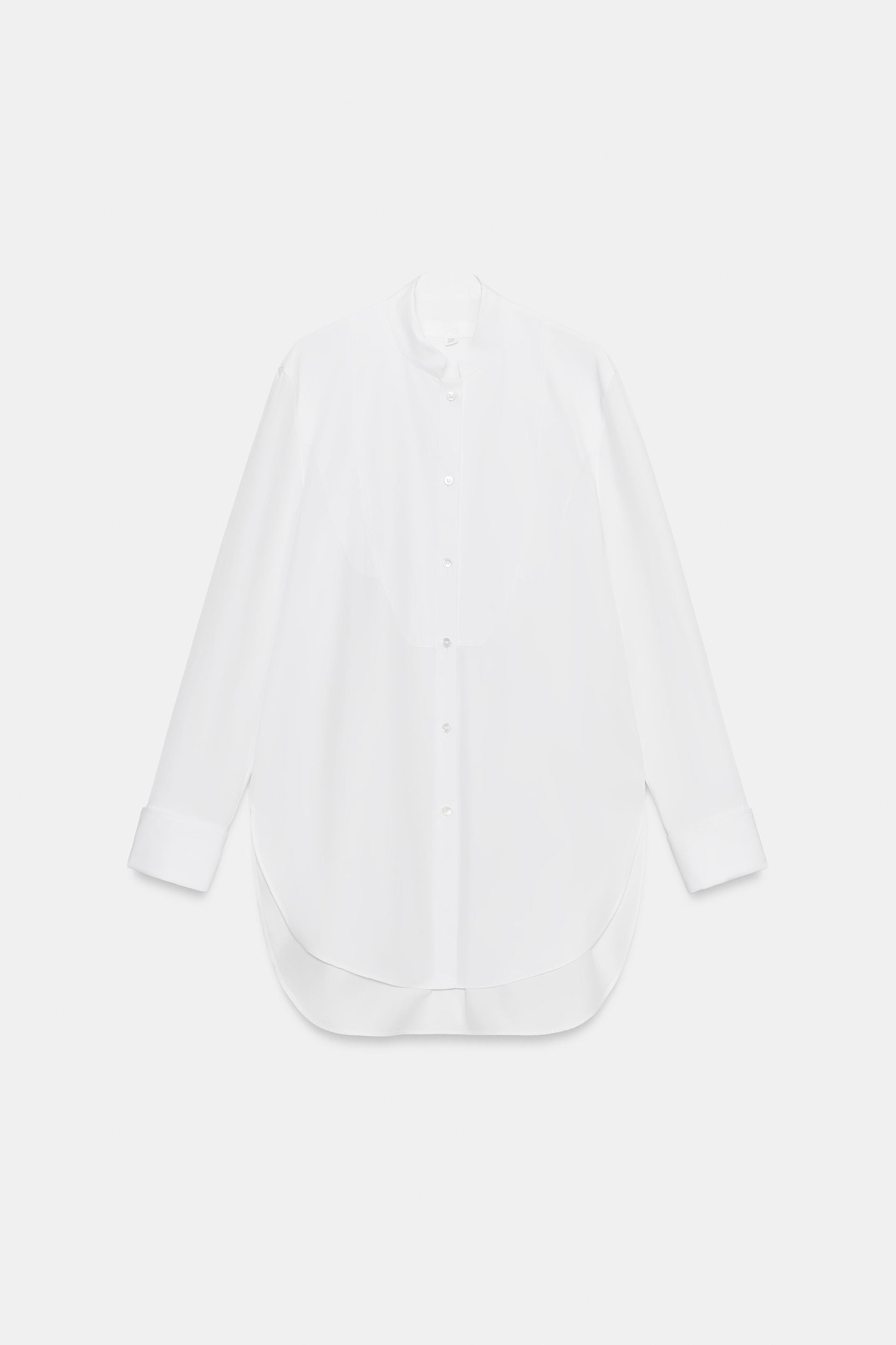 ZW COLLECTION POPLIN BIB SHIRT | Zara Canada