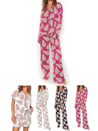 Christmas Cake Pajamas, Christmas Tree Cake Pajamas for Women, Christmas Tree Cake Pajamas (D,S) | Amazon (US)