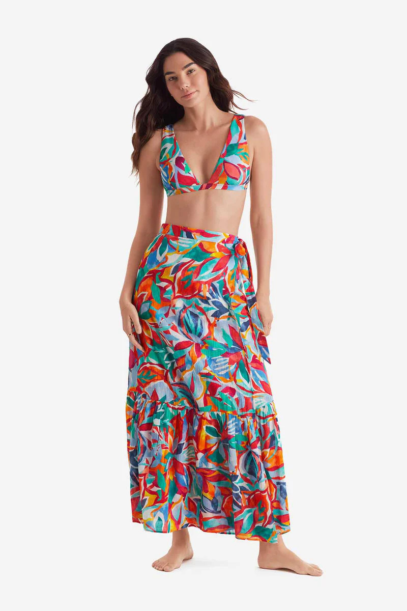 Cove Wrap Skirt - Radiant Floral | Mimi Flamingo